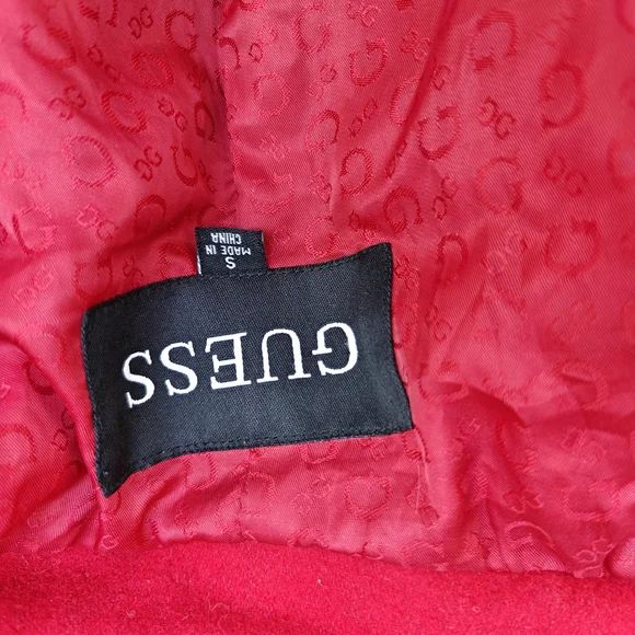 Guess Women's Bold Red Peacoat - Picture 6 of 6